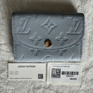 BRAND NEW WITH TAGS BLUE HOUR ROSALIE EMPREINTE COIN PURSE / WALLET - M83231